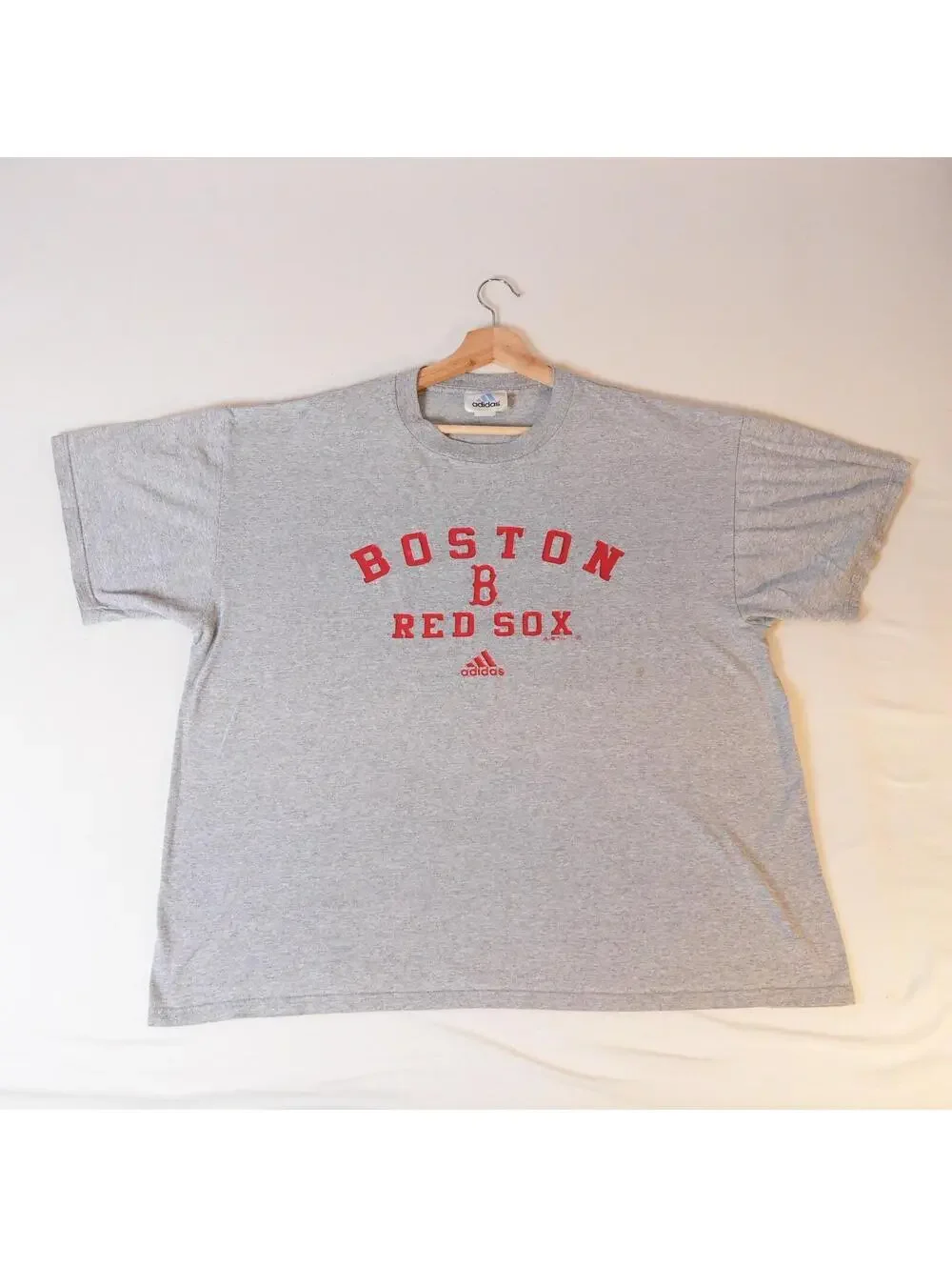 Adidas Boston Red Sox Gray T Shirt Mens XL MLB Baseball Graphic Tee Vintage 2001